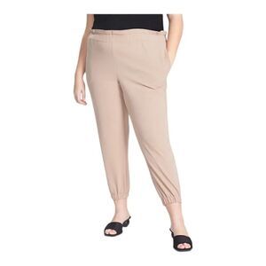 Bar III Trendy Plus Size Paperbag-Waist Jogger Pants Warm Ginger 1X NWT